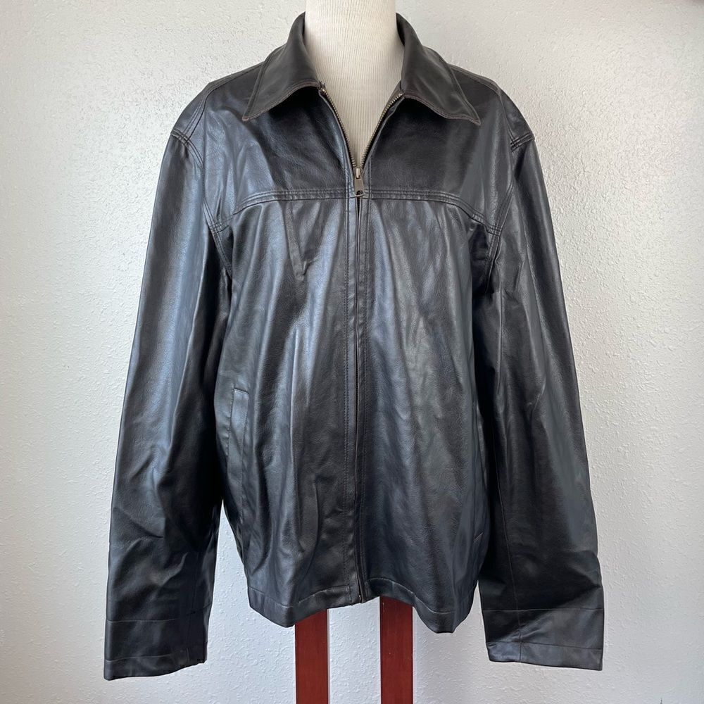 Rogue Faux Leather Jacket Size L EUC